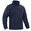 Men's Fleece Jacket Soft Warmth Windproof Full Zip Up Coat Multiple Zipper Pockets Hiking Working Outdoors Windbreaker - CN M (US S) / Navy