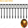 Waterproof LED Solar Lights for Garden Yard Driveway - Automatic Pathway Lighting Outdoor Landscape Lighting Auto On/Off at Dusk - Warm Light-10PCS