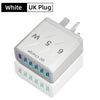 65W 6-Port Fast Charger – QC3.0 Travel Adapter - UK Plug