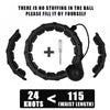 24 Section Sports Circle Portable Adjustable and Detachable Shaping Circle Waist Easy Weight Loss and Fitness Equipment - Black