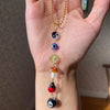 Bohemian Evil Eye 8-Ball Mushroom Clover Ladybug Yin Yang Car Pendant for Women - gJ-01