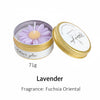 Chamomile Scented Candle Tin, Handmade Soy Wax Flower Candle, Smokeless Aroma Candle for Bedroom Decor, Romantic Gift for Women - 1PC-Purple