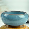 Handmade Ice Crack Ceramic Candlestick DIY Decorative Candle Holders for Home Party Wedding - Sky blue / 1pcs