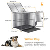 XXL Large Heavy Duty Dog Crate Strong Pet Cage Tear Resistant Square Tube Metal Kennel Playpen with Lockable Wheels and Tray Pet Shop - L / UNITED KINGDOM