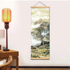 Chinese Traditional Style Four Seasons Landscape Canvas for Living Room Wall Art Poster Solid Wood Scroll Paintings Home Decor - 04 / 50X150cm with frame