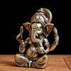 Gold Ganesh Buddha Statue Indian Elephant God Sculpture Home Living Room Garden Decoration Figurine Lucky Ornament - A