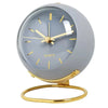 Table Alarm Clocks with Light, Retro Silent Non-Ticking Analog Clock Loud Table Clock for Bedside Office Travel Kids Decoration - Blue