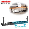 Extendable Under Desk Cable Management Tray – Clamp-On Metal Organizer - A-Retractable