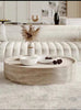 Modern Round Side Table Clear Japanese Industrial Simple Cute Space Saving Coffee Table Unique Mesas Bajas Living Room Furniture - 80x80x31cm