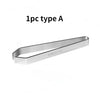 Fish Bone Tweezers Stainless Steel Flat and Slant Tweezers Pliers Remover Tools (4.6") Kitchen Food Gadgets Seafood Tools - Type A-Flat edge
