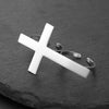 Cross Personalized Name Finger Ring Custom Gift For Woman Men Gold Color Stainless Steel Jesus Christian Amulet Talisman Jewelry - Silver