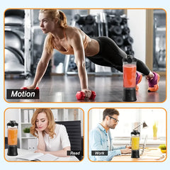 Mini Blender Cup 600ML for Travel  Food-Grade ABS Juicer USB Rechargeable for Fruit Smoothies Milkshakes Vegetable Juicer