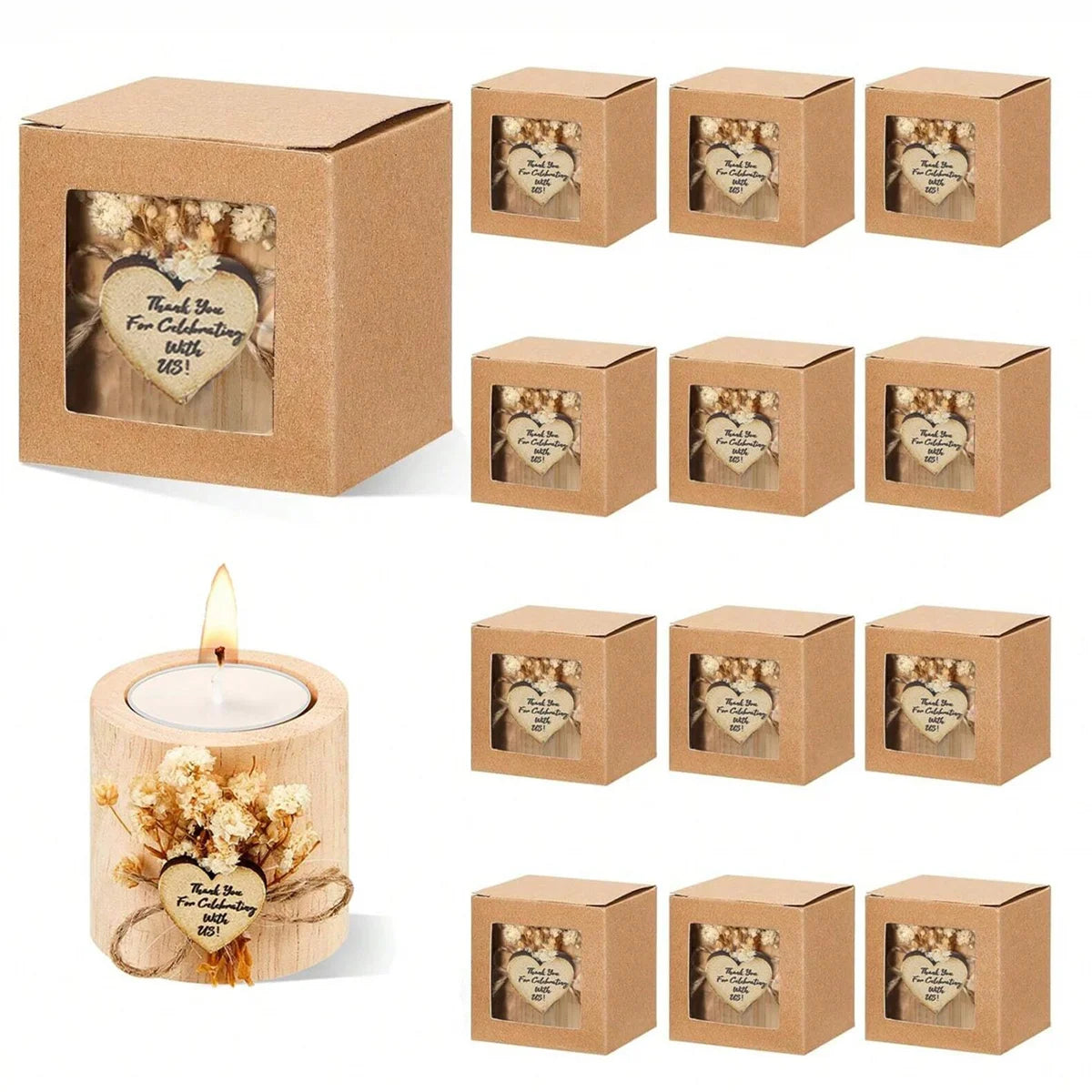 1/6pcs Wedding Party Gifts Candlesticks Bride Shower Gifts Candles Country Wedding Gifts Wedding Decoration Bride Gifts Home Decor