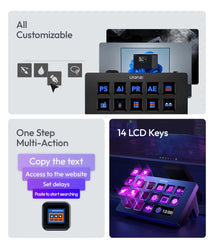 Ulanzi D200/D200H/D200X Production Console and Studio Controller for Gaming/Office/Livestreaming/Content Creation Youtube Tiktok