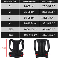 Adjustable Back Brace Posture Corrector – Shoulder Support