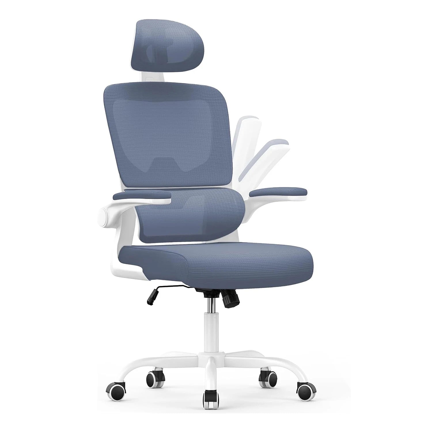 Ergonomic Office Chair with Lumbar Support, Home Office Desk Computer Chairs Adjustable Headrest and Flip-up Armrests Office Furniture