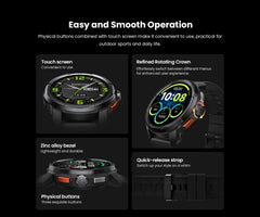 HAYLOU Solar Ultra GPS Smartwatch 1.6” AMOLED Display 5ATM Waterproof Built-in GPS Bluetooth Phone Calls Sports Smart Watch