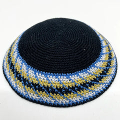 Jewish Kippah Black Hand Made Yarmulke Judaica Yamaka Kippa Yamakah Yarmulka Hat Men (15CM 5.9INCH)