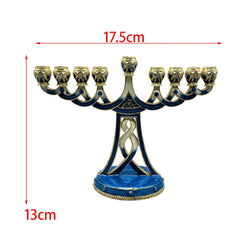 9 Branches Candle Holder Tabletop Candelabrum Candle Stands Hanukkah Menorah for Christmas Party Wedding Home Decor Gift