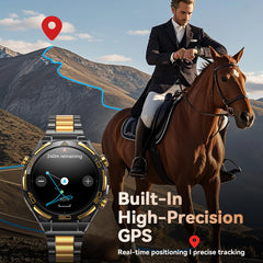Smartwatch 1.43-inch AMOLED Display 900mAH Battery 45Days Standby Bluetooth 5.3 with Flashlight Men‘s Smart Watch, W90 PRO