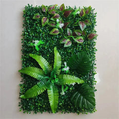 1pc Artificial Green Plant Wall Panels Simulation Plant Background Wall Decoration 3D Bionic Plant Outdoor Lawn, Fake Grass Home Decor, Plants & flowers