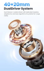 HAYLOU S40 ANC Wireless Headphone 50dB Noise Canceling Hi-Res 3D Spatial Audio Earphone with LDAC Bluetooth 6.0 Over Ear Headset