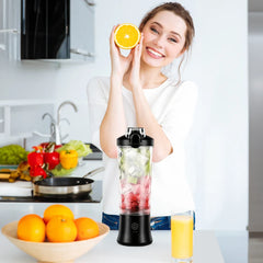 Mini Blender Cup 600ML for Travel  Food-Grade ABS Juicer USB Rechargeable for Fruit Smoothies Milkshakes Vegetable Juicer