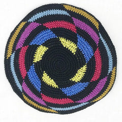 Jewish Kippah Black Hand Made Yarmulke Judaica Yamaka Kippa Yamakah Yarmulka Hat Men (15CM 5.9INCH)