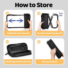 Folding Stool Outdoor Backpack Pen Case Stool Portable Simple Camping Equipment Shoulder Bag Stool Sports Folding Chair Handbag