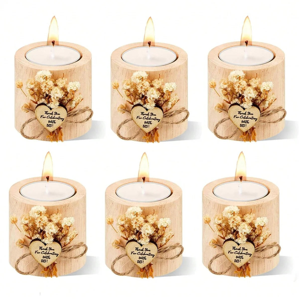 1/6pcs Wedding Party Gifts Candlesticks Bride Shower Gifts Candles Country Wedding Gifts Wedding Decoration Bride Gifts Home Decor