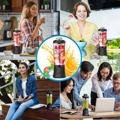 Mini Blender Cup 600ML for Travel  Food-Grade ABS Juicer USB Rechargeable for Fruit Smoothies Milkshakes Vegetable Juicer