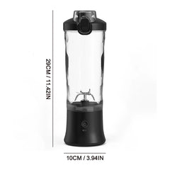 Mini Blender Cup 600ML for Travel  Food-Grade ABS Juicer USB Rechargeable for Fruit Smoothies Milkshakes Vegetable Juicer
