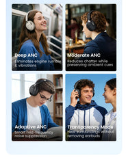 HAYLOU S40 ANC Wireless Headphone 50dB Noise Canceling Hi-Res 3D Spatial Audio Earphone with LDAC Bluetooth 6.0 Over Ear Headset