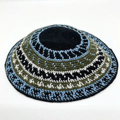 Jewish Kippah Black Hand Made Yarmulke Judaica Yamaka Kippa Yamakah Yarmulka Hat Men (15CM 5.9INCH)