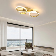 Modern Ceiling Light ,36W Golden Chandelier Ceiling Light,3000K Warm White Light Acrylic LED Ceiling Lamp for Bedroom