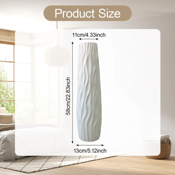 Tall Floor Vase Stylish Rustic Flower Vase Modern Farmhouse Decoration Sturdy for Home Living Room Dining Room Hotel Wedding