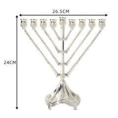 9 Branches Candle Holder Tabletop Candelabrum Candle Stands Hanukkah Menorah for Christmas Party Wedding Home Decor Gift