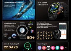 HAYLOU Solar Ultra GPS Smartwatch 1.6” AMOLED Display 5ATM Waterproof Built-in GPS Bluetooth Phone Calls Sports Smart Watch