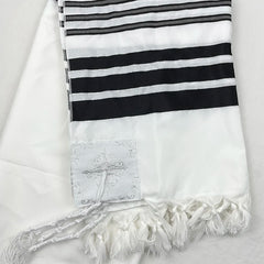 Tallit Israel Jewish Talit New Design White Color Polyester Large Size Prayer Shawl Tallit With Bag 140x190cm