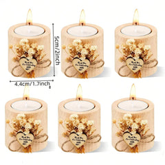 1/6pcs Wedding Party Gifts Candlesticks Bride Shower Gifts Candles Country Wedding Gifts Wedding Decoration Bride Gifts Home Decor
