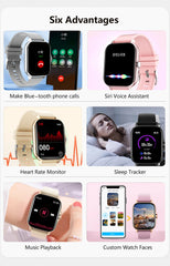1.83'' Sport Smart Watch Fitness Clock Health Monitor Waterproof Smartwatch Wireless Call Watches for Man Woman IOS Android 2026