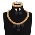 Dudo 2023 African Jewelry Set – Coral & Crystal Beaded Necklace for Women