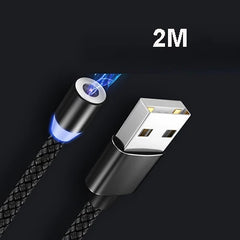 Magnetic Cable Micro USB Type C Magnetic Charge Charger Cable for Huawei Samsung Android Mobile Phone 1m 2m cable