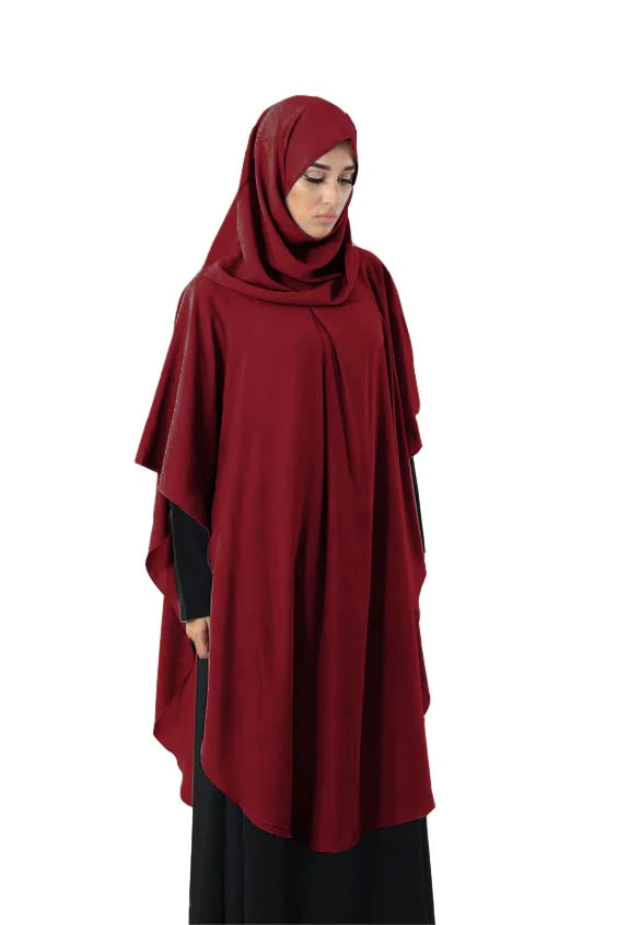 Modest Hooded Abaya Women Muslim Islamic Ramadan Hijab Khimar One Pieces Amira Arab Overhead Prayer Niqab Burqa Long Tops Shirts