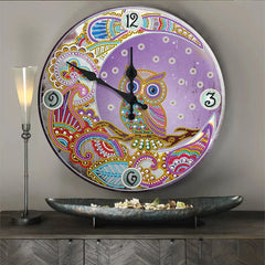 HOMFUN 5D Diamond Painting Clock – Cartoon Mandala Decor
