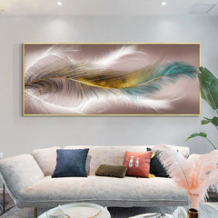 Modern Nordic Art Feather Canvas Painting On The Wall Art Posters Prints Wall Pictures for Living Room Home Wall Cuadros Decor