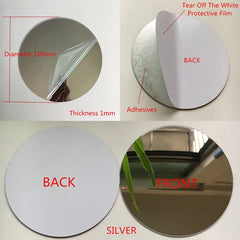 10pcs Diameter 100x1mm Acrylic Wall Mirrors Round Stickers Plastic Hotel Decorative Miroir Mural DIY Plak Espejo Decorativos