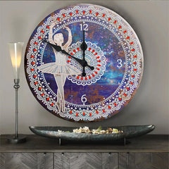 HOMFUN 5D Diamond Painting Clock – Cartoon Mandala Decor