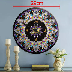 HOMFUN 5D Diamond Painting Clock – Cartoon Mandala Decor