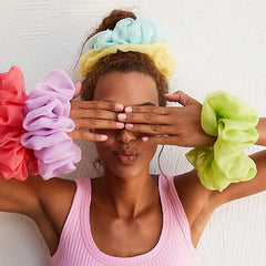 Oversized Satin Scrunchies – Big Elastic Hair Ties for Women
